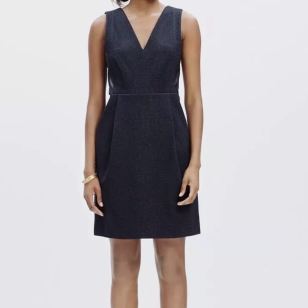 Madewell Women's Sheath Dress Leather Side Panel